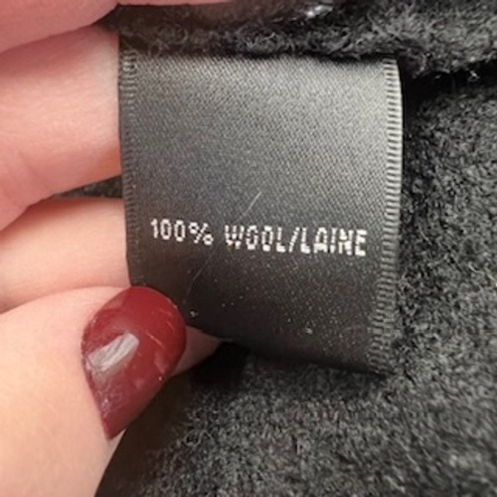 Lafayette 148‎ New York Womens black 100% Boiled Wool Stand Collar Jacket Size 6 - Picture 6 of 15
